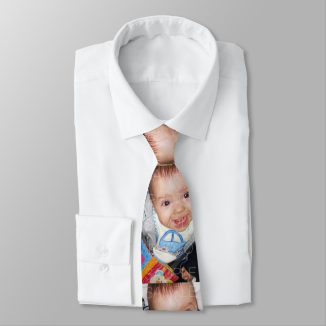 Customize it with Your photo pattern double sided Neck Tie (Tied)