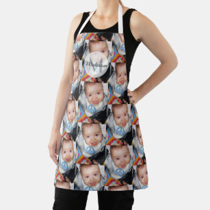 Customize it with Your photo pattern Monogram Apron