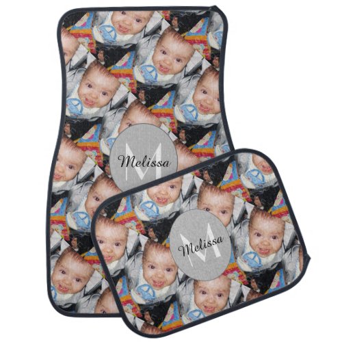 Customize it with Your photo pattern Monogram Car Floor Mat