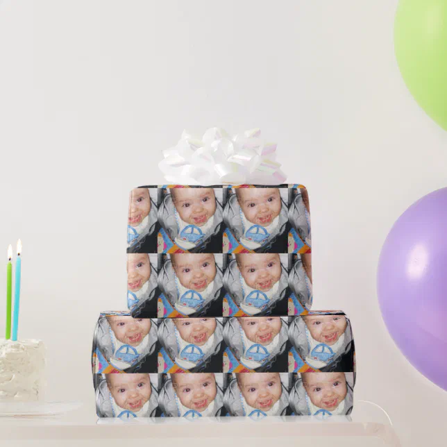Customize it with Your photo pattern Wrapping Paper | Zazzle