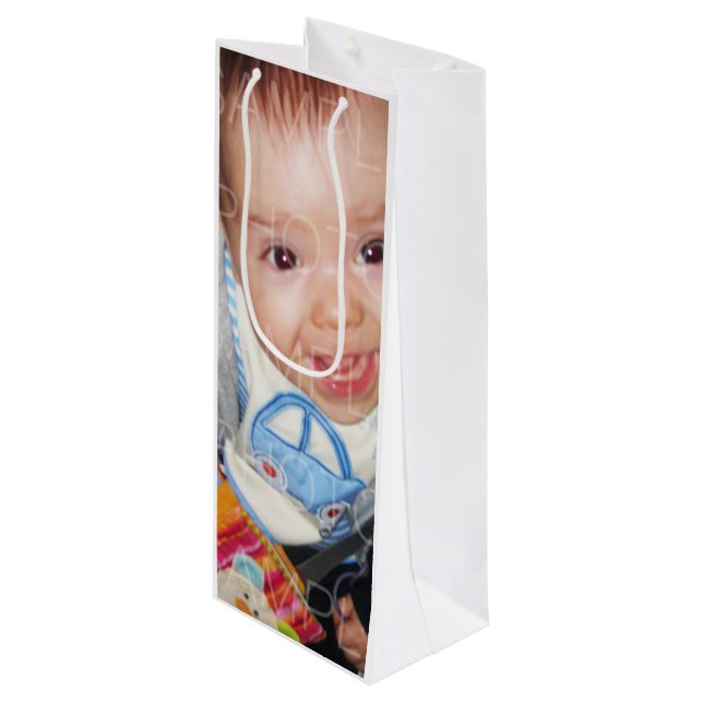Customize it with Your photos Wine Gift Bag (Front Angled)