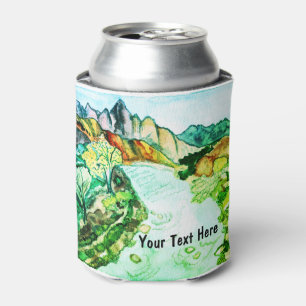 CUSTOMIZE IT! Zion National Park Utah Watercolor Can Cooler