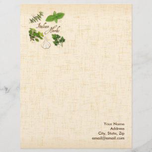 Customize Italian Herbs Stationery Paper