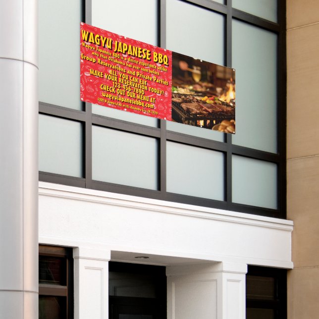 Customize Japanese Barbecue Promotional  Banner (Outside Building)