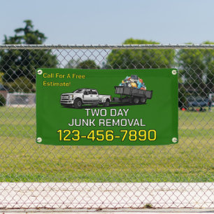 Customize Junk Removal Business Promotional Fence Banner