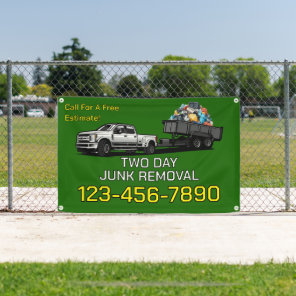 Customize Junk Removal Business Promotional Fence Banner