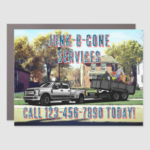 Customize Junk Trash Hauling Service Promotional Car Magnet