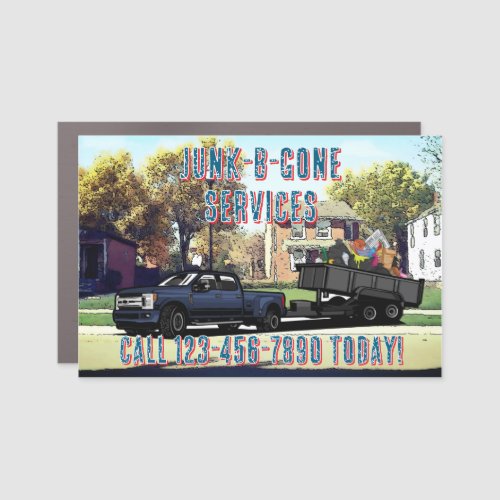 Customize Junk Trash Hauling Service Promotional Car Magnet