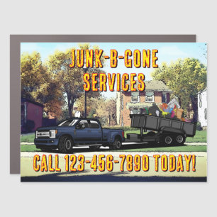 Customize Junk Trash Hauling Service Promotional Car Magnet