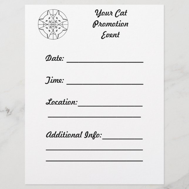 Customize Kaleidoscope Cats Cat Promotional Flyers (Front)