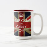 Customize Keep Calm And Carry On Two-tone Coffee Mug at Zazzle