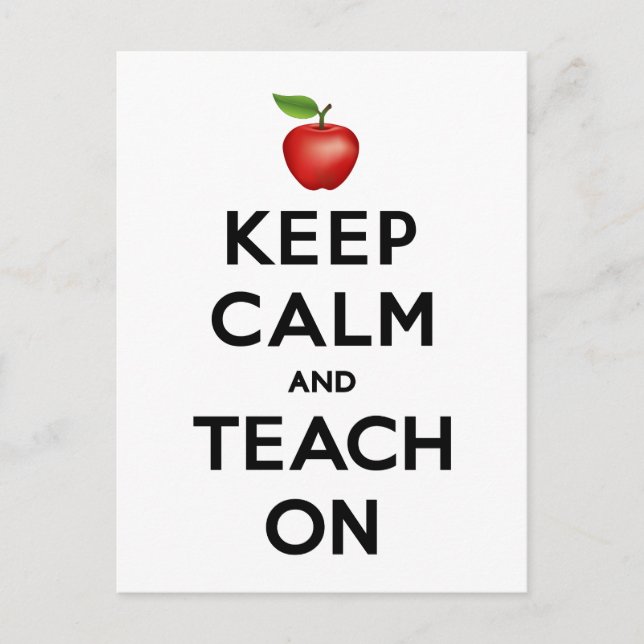 Customize Keep Calm and Teach On Postcard (Front)