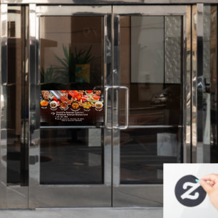 Customize Korean Cuisine Restaurant Advert Window Cling