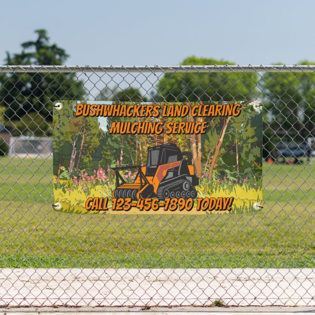 Customize Land Clearing Mulching Service Business Banner (Insitu)