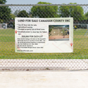 Customize Land Lot Property For Sale Logo Agent Banner