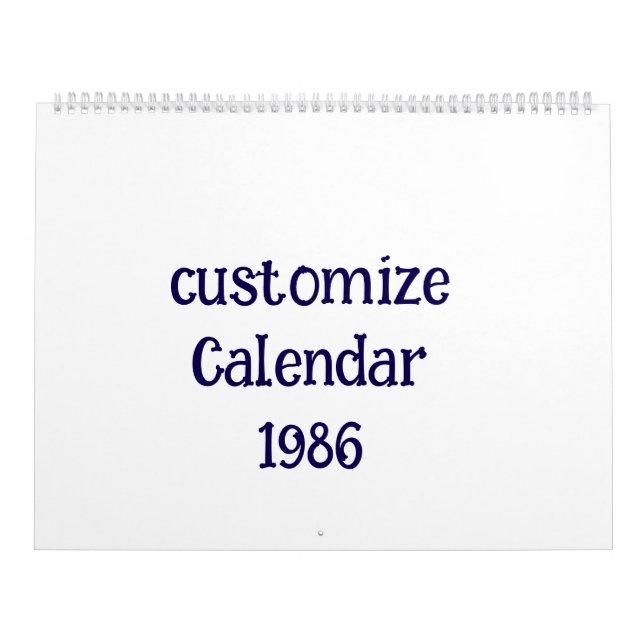 customize Large Calendar (Cover)