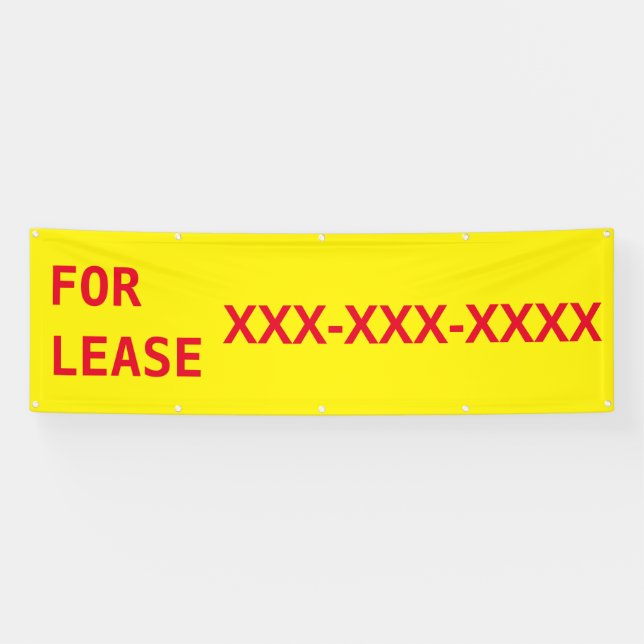 Customize Large For Lease Real Estate Banner (Horizontal)