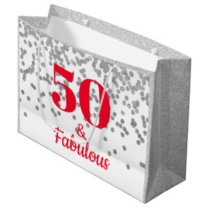 Customize Large Gift Bag - Milestone Silver