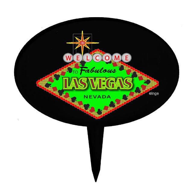 Customize Las Vegas Cake Topper (Front)