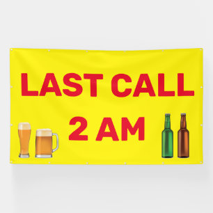 Customize Last Call 2AM Bar Pub Business Banner