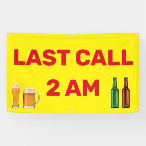 Customize Last Call 2AM Bar Pub Business Banner