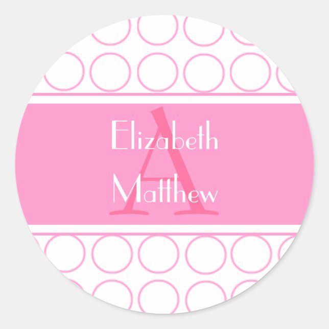 Customize Last Name Initial and First Name Sticker (Front)
