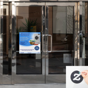 Customize Laundromat Laundry Service Wash and Fold Window Cling