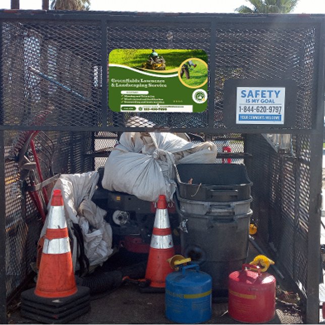 Customize Lawn Care Business Equipment Trailer Ad Metal Sign (Creator Uploaded)