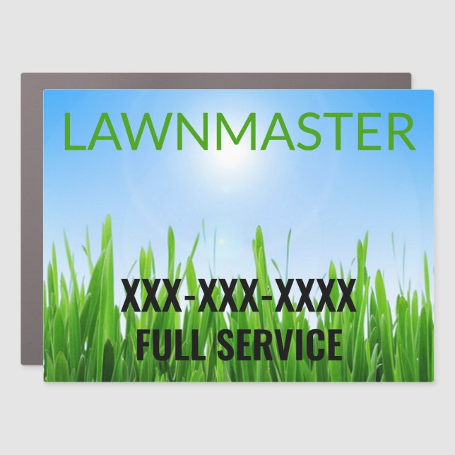 Customize Lawn Care Service Business 2 Car Magnet (Front)