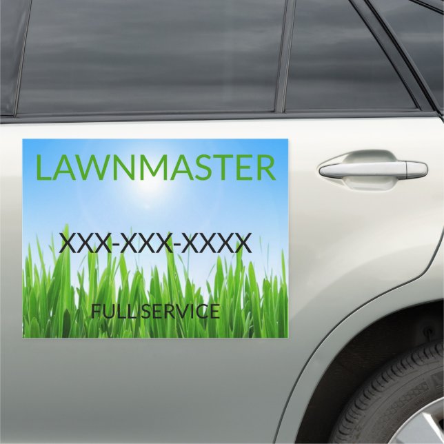 Customize Lawn Care Service Business Car Magnet (In Situ)