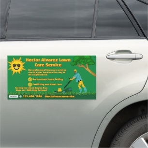 Customize Lawn Care Service Detailed Truck Van Car Magnet
