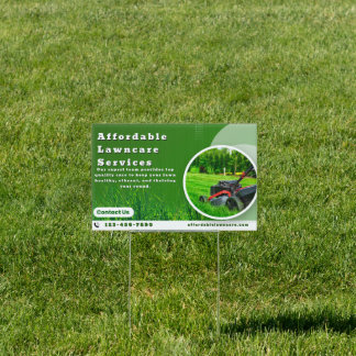 Customize Lawncare Services Promotional Roadway Sign