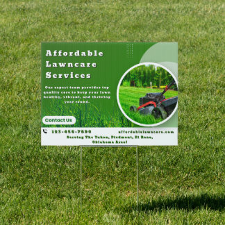Customize Lawncare Services Promotional Roadway Sign