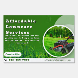 Customize Lawncare Services Promotional Roadway Sign