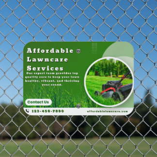 Customize Lawncare Services Promotional Trailer  Metal Sign