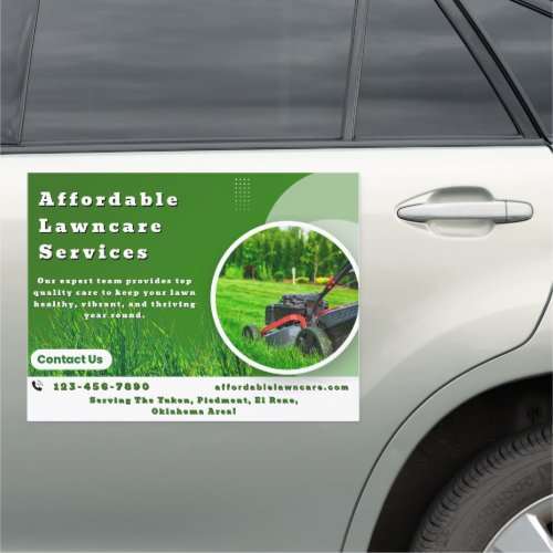 Customize Lawncare Services Promotional Truck  Car Magnet