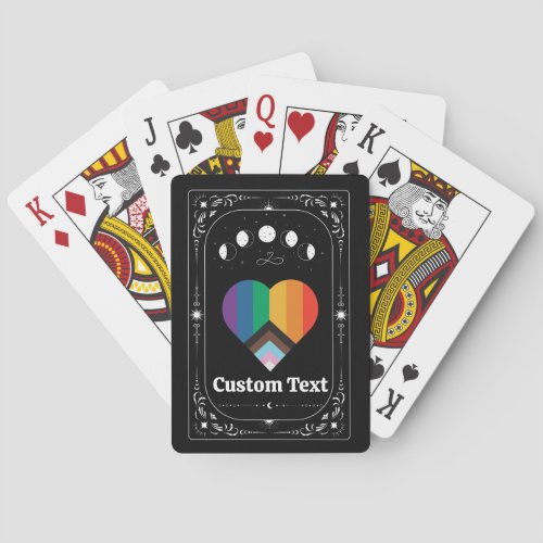 Customize LGBTQ Pride Tarot Rainbow Zodiac Magical Poker Cards