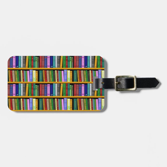 Customize Library Design Luggage Tag (Front Horizontal)