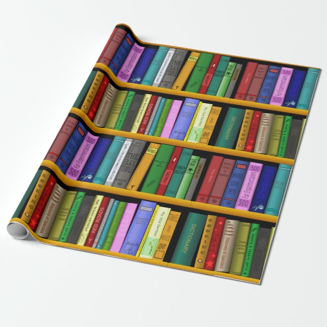 Customize Library Design Wrapping Paper (Unrolled)