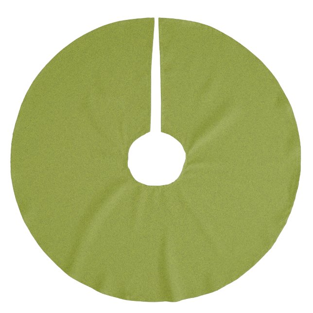 Customize Lime green grain background Brushed Polyester Tree Skirt (Front)