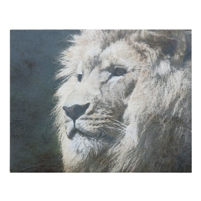 Customize Lion Template Nature Animal Photo Faux Canvas Print (Front)