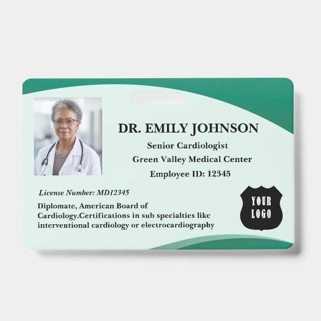  Customize Logo Doctor Surgeon Physician Badge (Front)