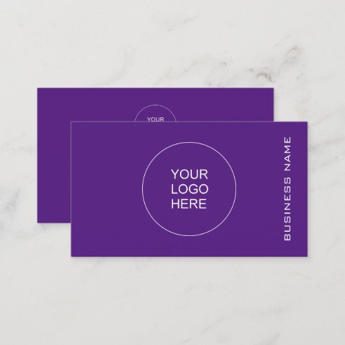 Customize Logo Elegant Royal Purple Template Business Card