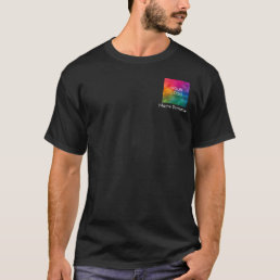 Customize Logo Employee Name Template Black T-Shirt