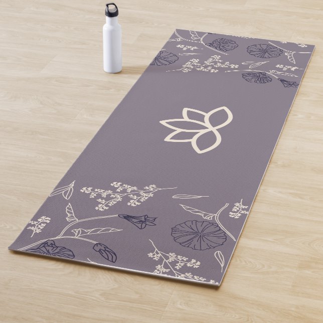 Customize Logo Modern Lotus  Yoga Mat (In Situ)