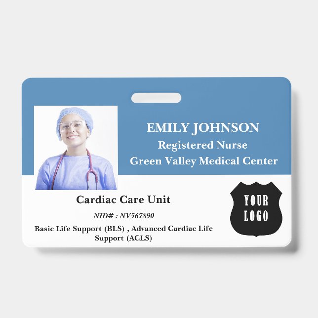  Customize Logo Registered Nurse  Badge (Front)