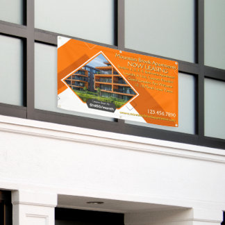 Customize Logo Text Image Apartments Now Leasing Banner