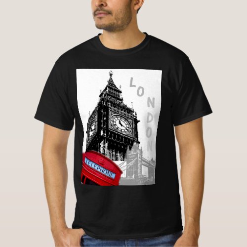 Customize London Big Ben Clock Tower Trendy T_Shirt