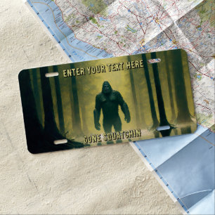 Customize Louisiana Swamp Bigfoot Squatchin  License Plate