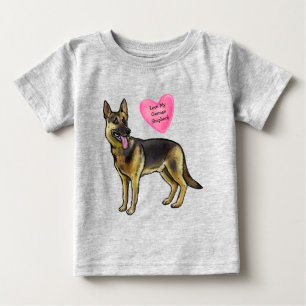 Customize Love My German Shepherd Dog Pet Baby T-Shirt